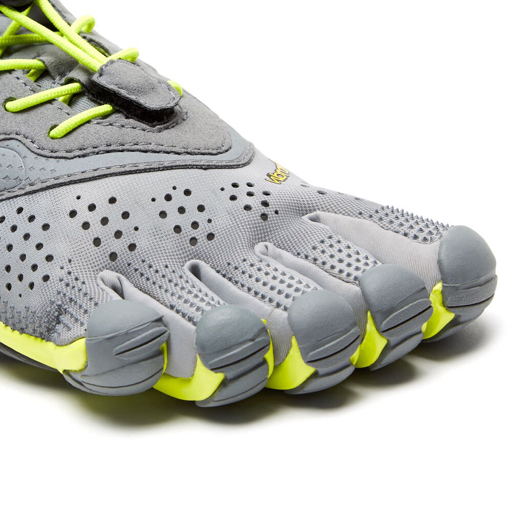 Vibram FiveFingers Dames V-Run - Hardloopschoenen Grijs/Groen - 692874PFJ